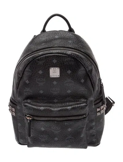 Pre-owned Mcm Leather Backpack In Black