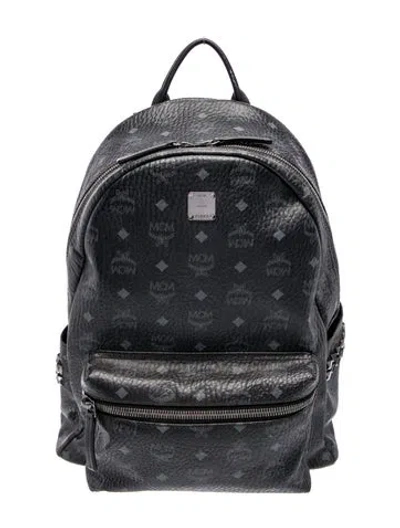 Pre-owned Mcm Leather Backpack In Black