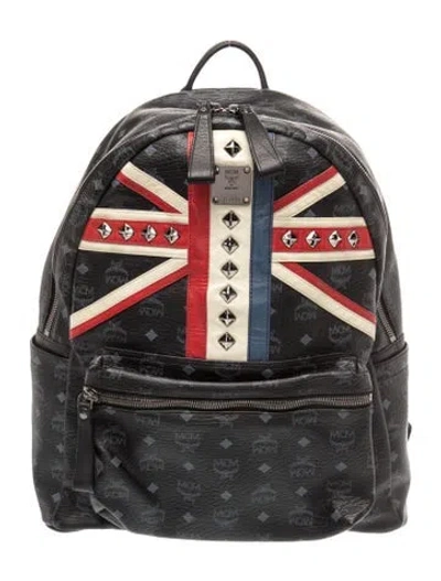 Pre-owned Mcm Leather Backpack In Black