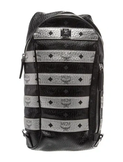 Pre-owned Mcm Leather Backpack In Black