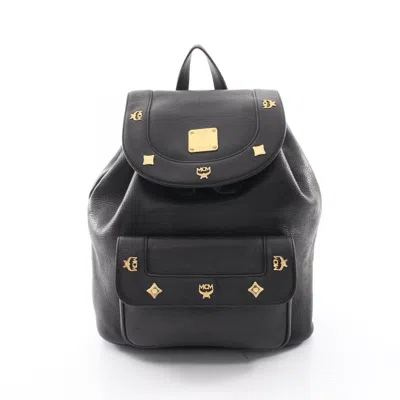 Mcm Leather Backpack In White