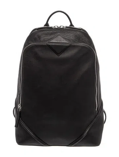 Pre-owned Mcm Leather Backpack In Black