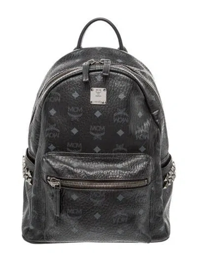 Pre-owned Mcm Leather Backpack In Black