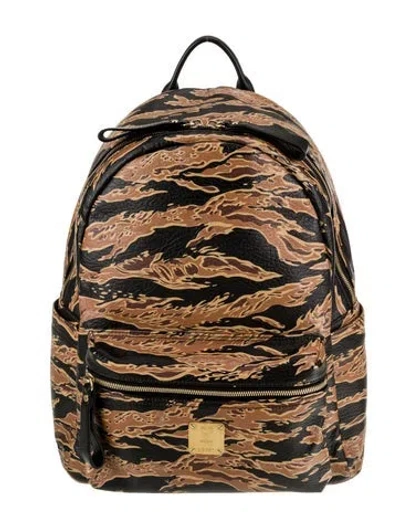 Pre-owned Mcm Leather Backpack In Brown
