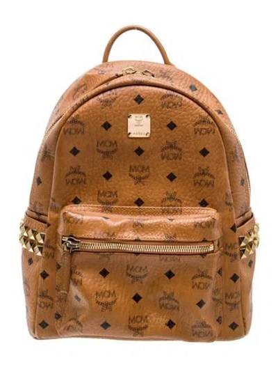 Pre-owned Mcm Leather Backpack In Brown
