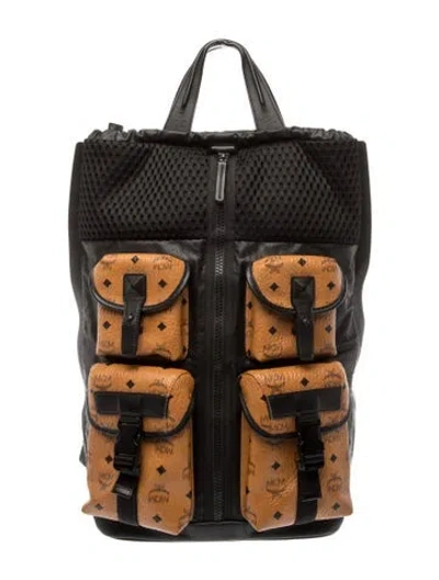 Pre-owned Mcm Leather Backpack In Brown
