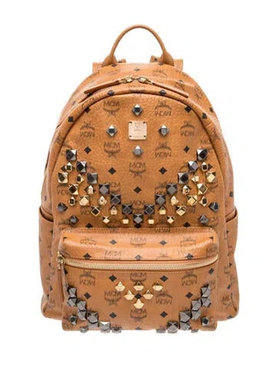 Pre-owned Mcm Leather Backpack In Brown