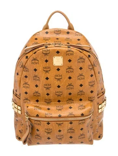 Pre-owned Mcm Leather Backpack In Brown
