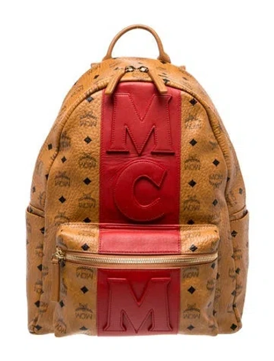 Pre-owned Mcm Leather Backpack In Brown