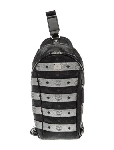 Pre-owned Mcm Leather Backpack In Grey