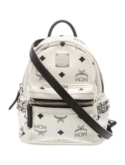 Pre-owned Mcm Leather Backpack In Neutrals