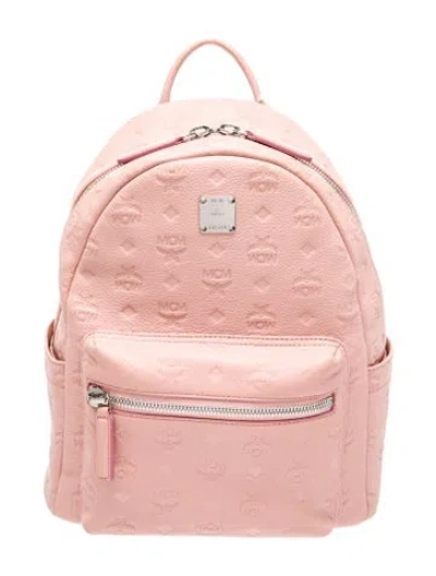 Pre-owned Mcm Leather Backpack In Pink