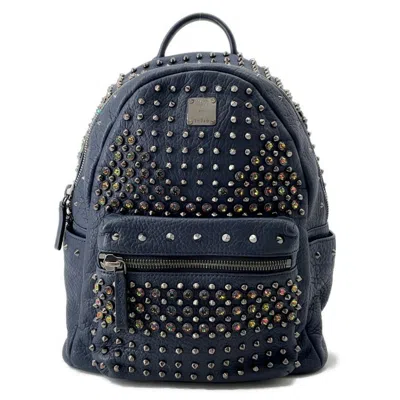 Pre-owned Mcm Leather Backpack () In Blue