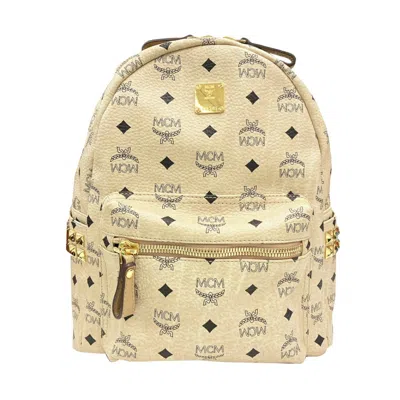 Pre-owned Mcm Leather Backpack () In Sand