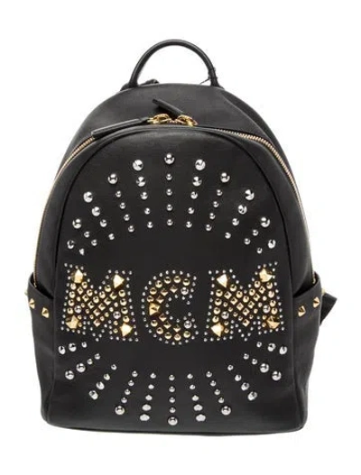 Pre-owned Mcm Leather Backpack W/ Tags In Black