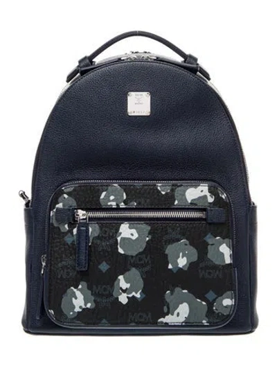 Pre-owned Mcm Leather Backpack In White