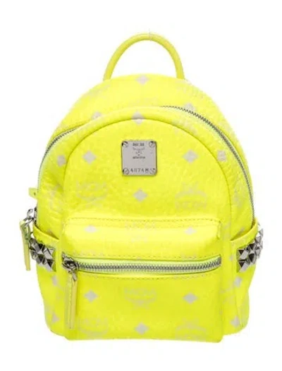 Pre-owned Mcm Leather Backpack In Yellow