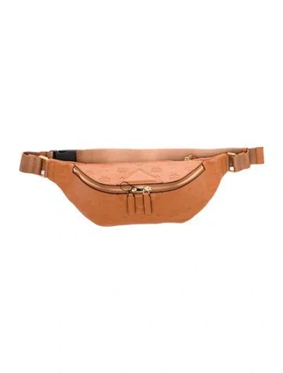 Pre-owned Mcm Leather Belt Bag In Brown