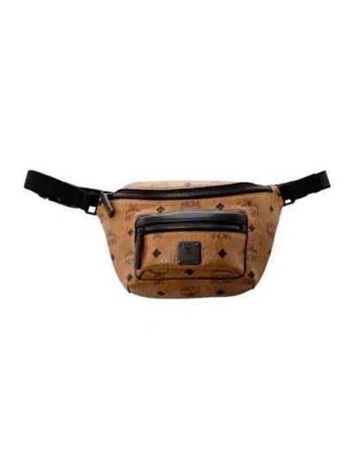 Pre-owned Mcm Leather Belt Bag In Brown