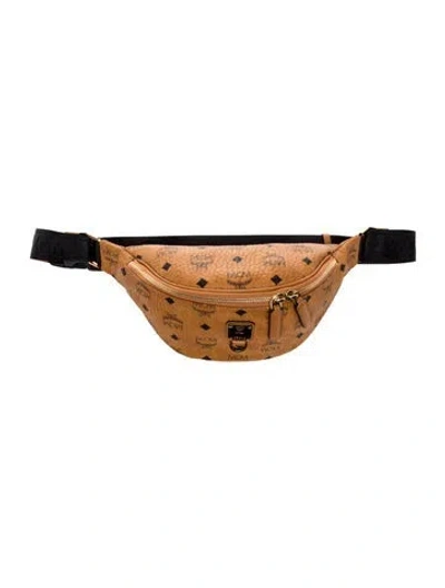 Pre-owned Mcm Leather Belt Bag In Brown