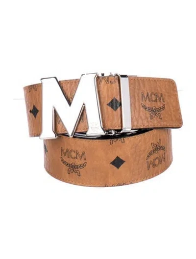 Pre-owned Mcm Leather Belt In Black/brown