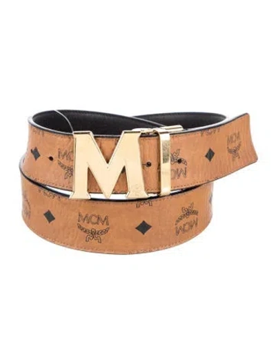 Pre-owned Mcm Leather Belt In Brown