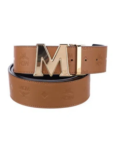 Pre-owned Mcm Leather Belt In Brown