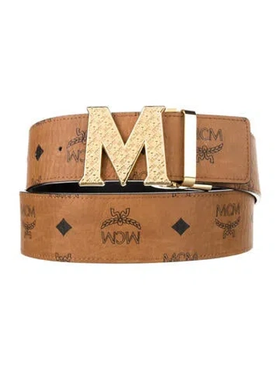 Pre-owned Mcm Leather Belt In Brown
