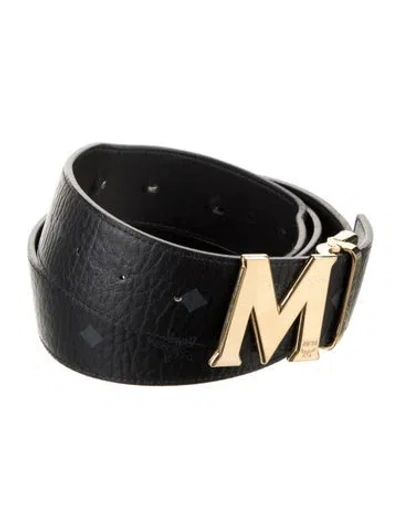 Pre-owned Mcm Leather Belt Kit In Black