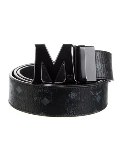 Pre-owned Mcm Leather Belt Kit In Black