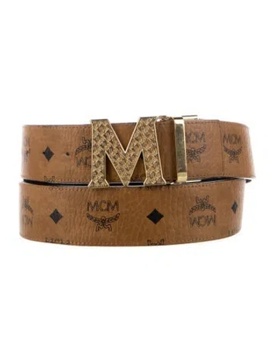 Pre-owned Mcm Leather Belt Kit In Black/brown
