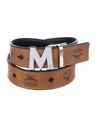 Pre-owned Mcm Leather Belt Kit In Brown