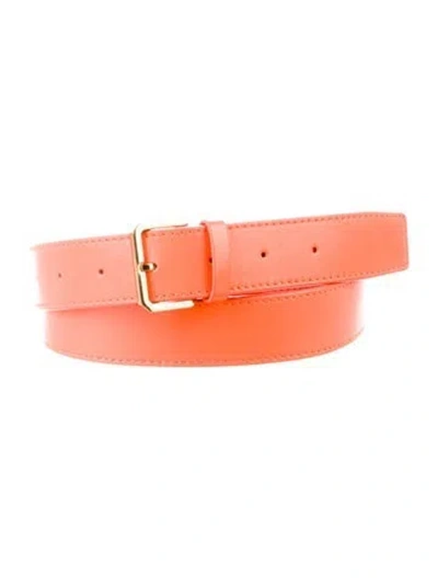 Pre-owned Mcm Leather Belt In Orange