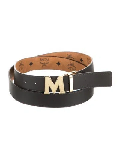Pre-owned Mcm Leather Belt W/ Tags In Brown