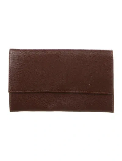 Pre-owned Mcm Leather Bifold Wallet In Brown