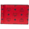 Mcm Leather Bifold Wallet In Candy Red