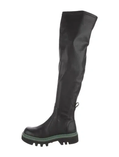 Pre-owned Mcm Leather Boots In Black