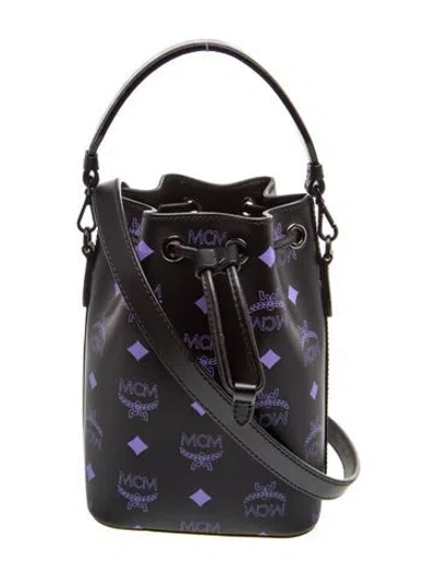 Pre-owned Mcm Leather Bucket Bag In Black