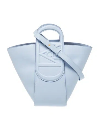 Pre-owned Mcm Leather Bucket Bag In Blue