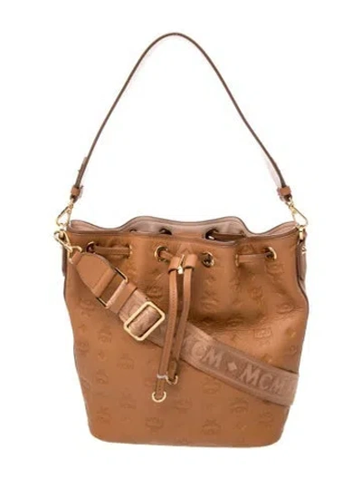 Pre-owned Mcm Leather Bucket Bag In Brown