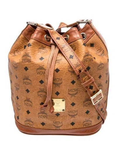Pre-owned Mcm Leather Bucket Bag In Brown