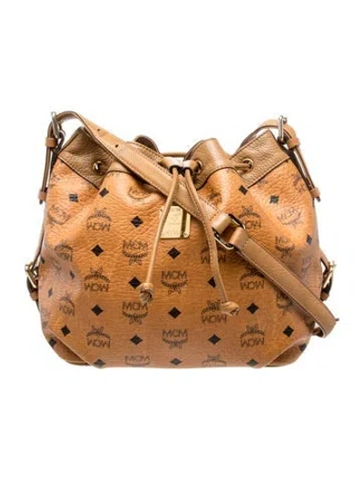 Pre-owned Mcm Leather Bucket Bag In Brown