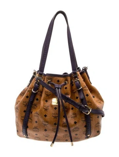 Pre-owned Mcm Leather Bucket Bag In Brown