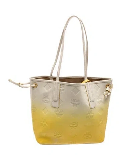 Pre-owned Mcm Leather Bucket Bag In Neutral