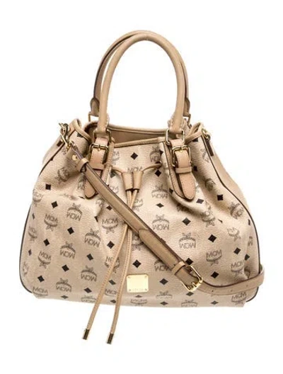 Pre-owned Mcm Leather Bucket Bag In Neutral
