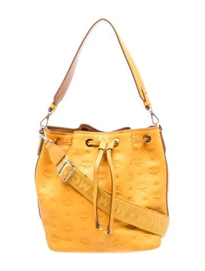 Pre-owned Mcm Leather Bucket Bag In Neutrals