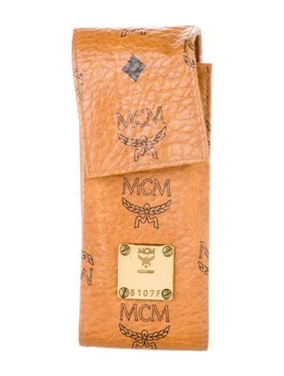 Pre-owned Mcm Leather Cigarette Case In Brown