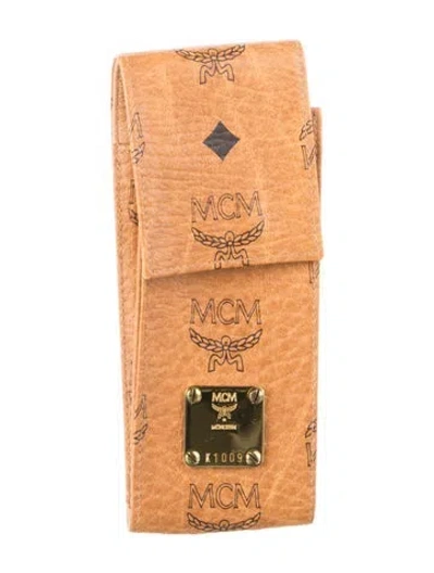 Pre-owned Mcm Leather Cigarette Case In Brown