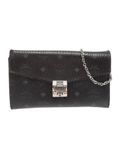 Pre-owned Mcm Leather Clutch In Black