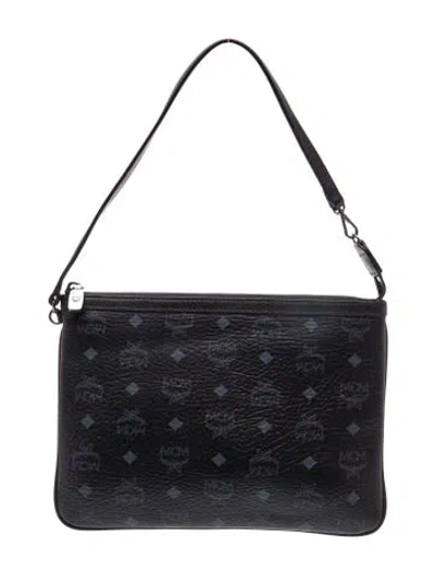 Pre-owned Mcm Leather Clutch In Black